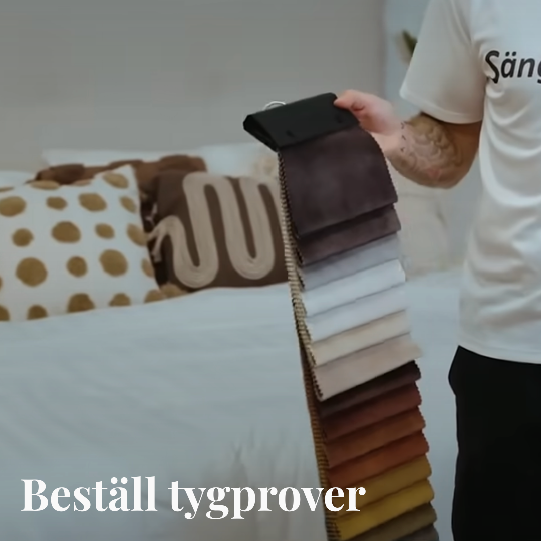 Beställ tygprover idag - sängfabriken