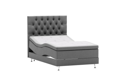 Julia ställbar enkelsäng 120x200 - Mörkgrå